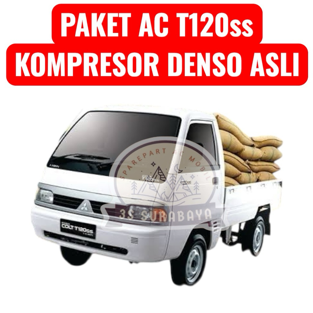 Paket Unit Ac Lengkap Mitsubishi T120 SS Ac mobil Pickup Lengkap Tinggal Pasang kompresor Denso asli