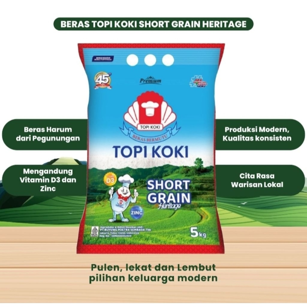 

Beras topi koki short grain heritage