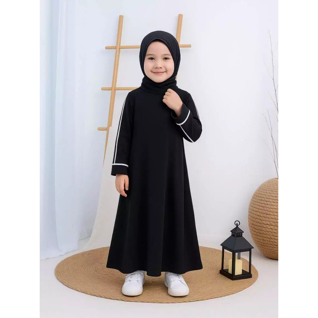 Gamis Anask Basic Abaya Turkey Dress Gamis Polos Bahan Crincle Airflow|Terbaru 2025/Yura/Gamis Lisba