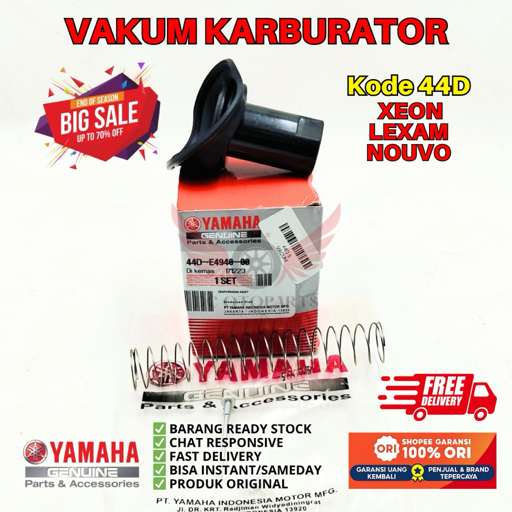44D VAKUM KARBURATOR XEON ORIGINAL YAMAHA GENUINE PARTS, VAKUM KARBURATOR ORIGINAL LEXAM, VAKUM KARB