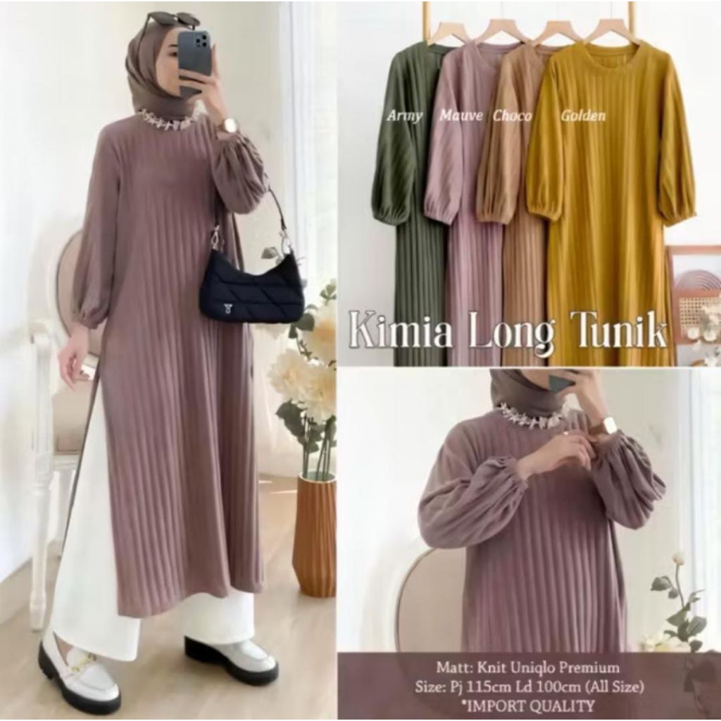 KIMIA LONG TUNIK | Tunik Polos | | Long Tunik Wanita | | Tunik Import |
