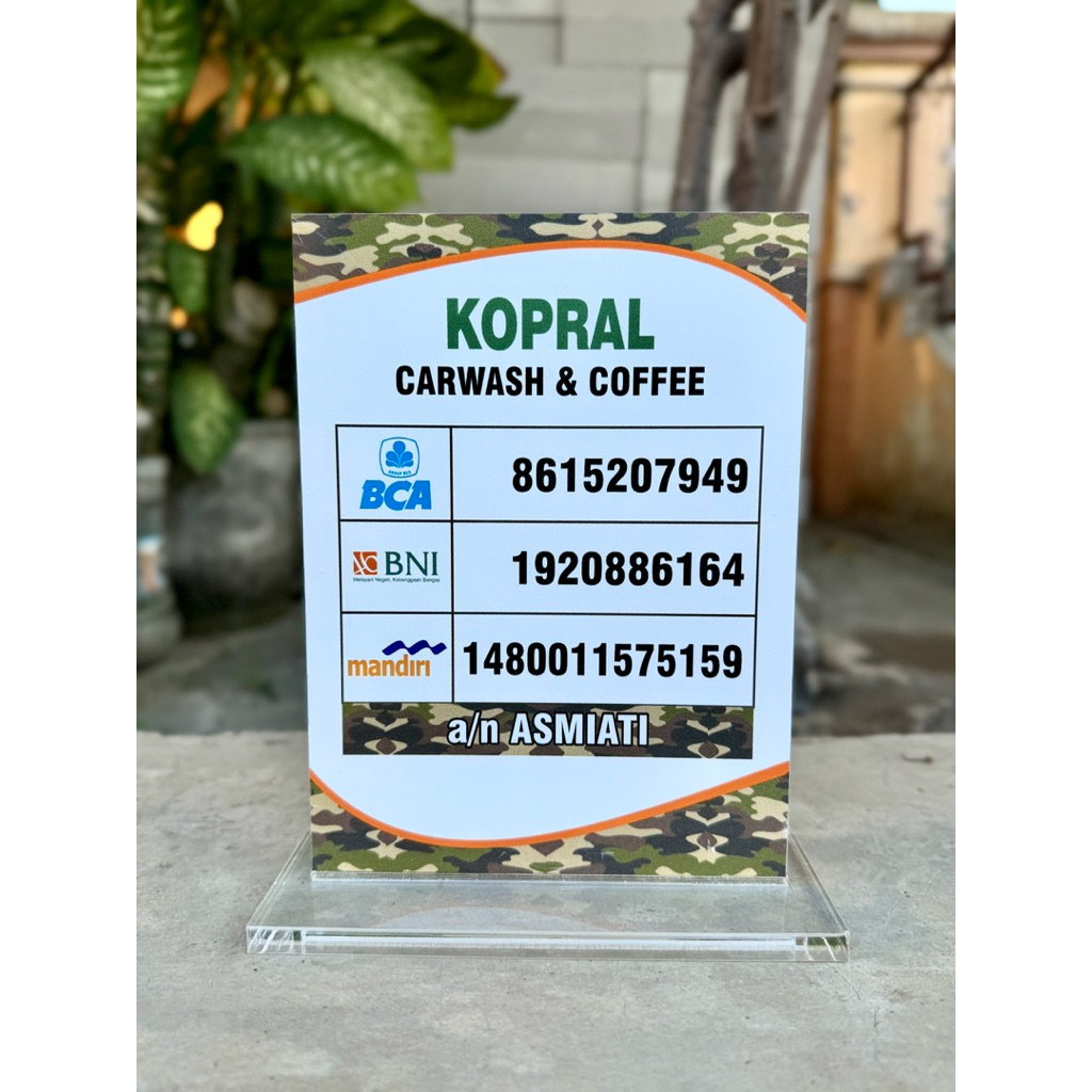 

BAHAN AKRILIK TEBAL PAPAN MEJA REKENING UKURAN 15x20 BISA EDIT CUSTOM SESUAI PERMINTAAN