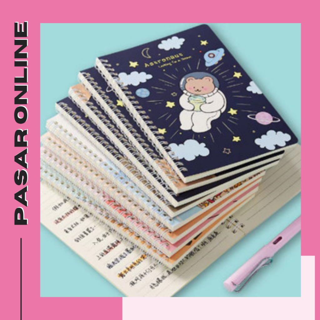 

Notebook Ring Motif Random A5 / Buku Tulis Sekolah Isi 60 Lembar / Buku Catatan / Buku Diary / Buku Tulis Random Y3435