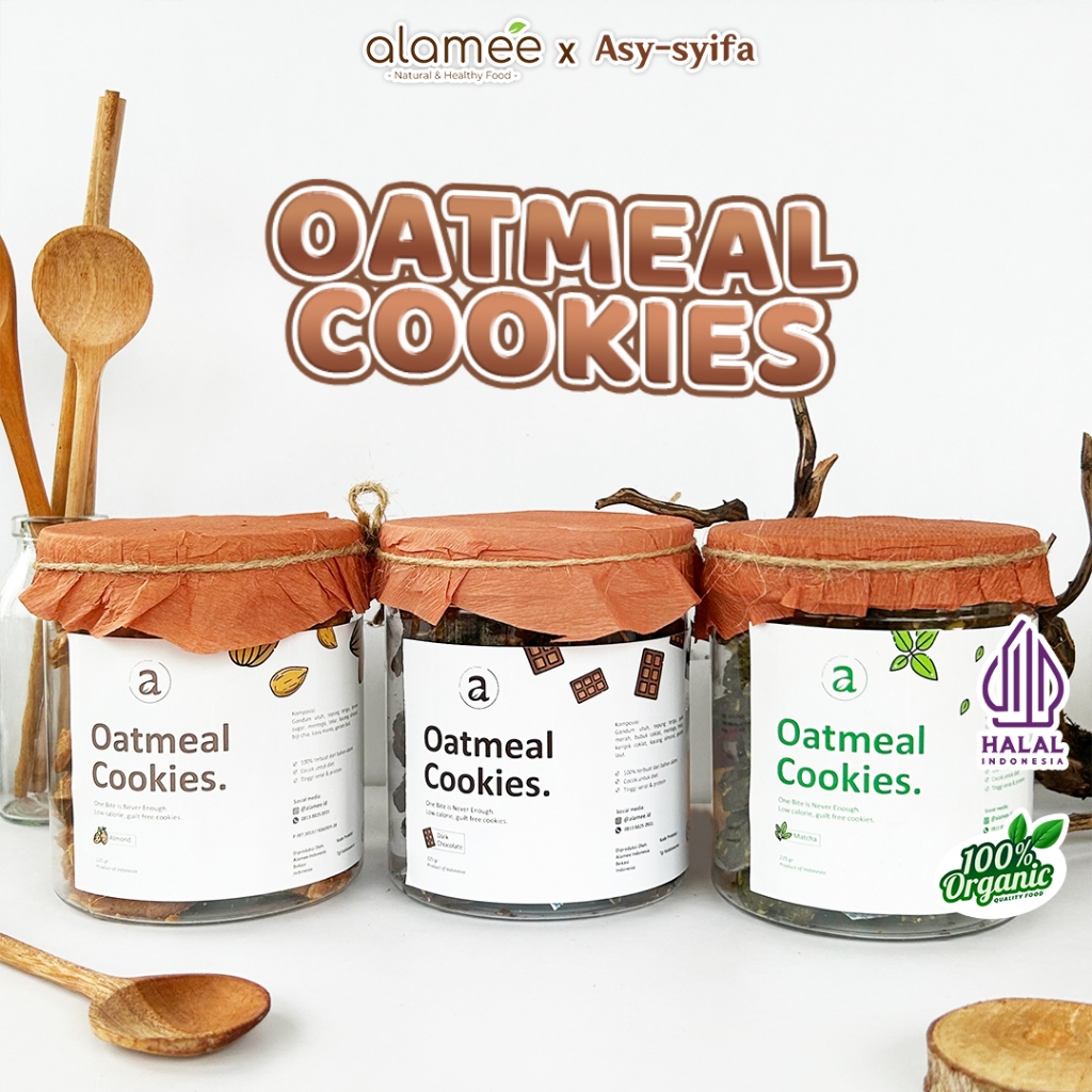 

ALAMEE Oatmeal Cookies Oat Snack Sehat Makanan Bayi Anak Kue Kukis Cookie Sehat Gluten Free