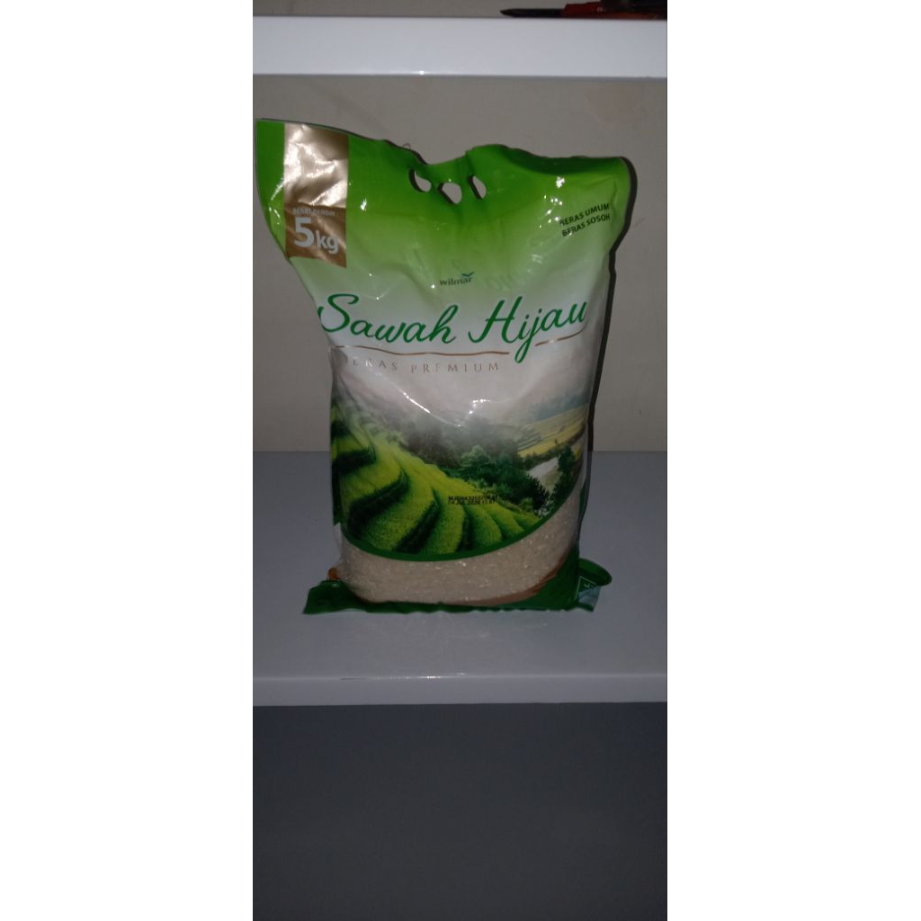 

Beras sawah hijau 10kg dan 5kg