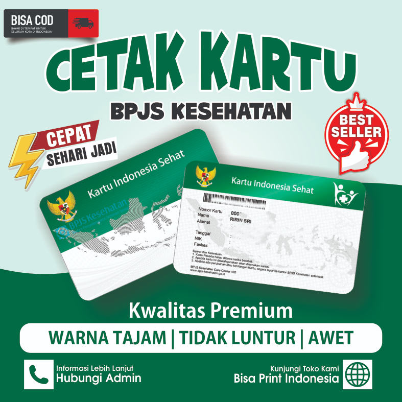 

Cetak BPJ S /KIS / BPJ S Ketenagakerjaan / NPW P / ASN / KARTUNIKAH / Kwalitas Premium