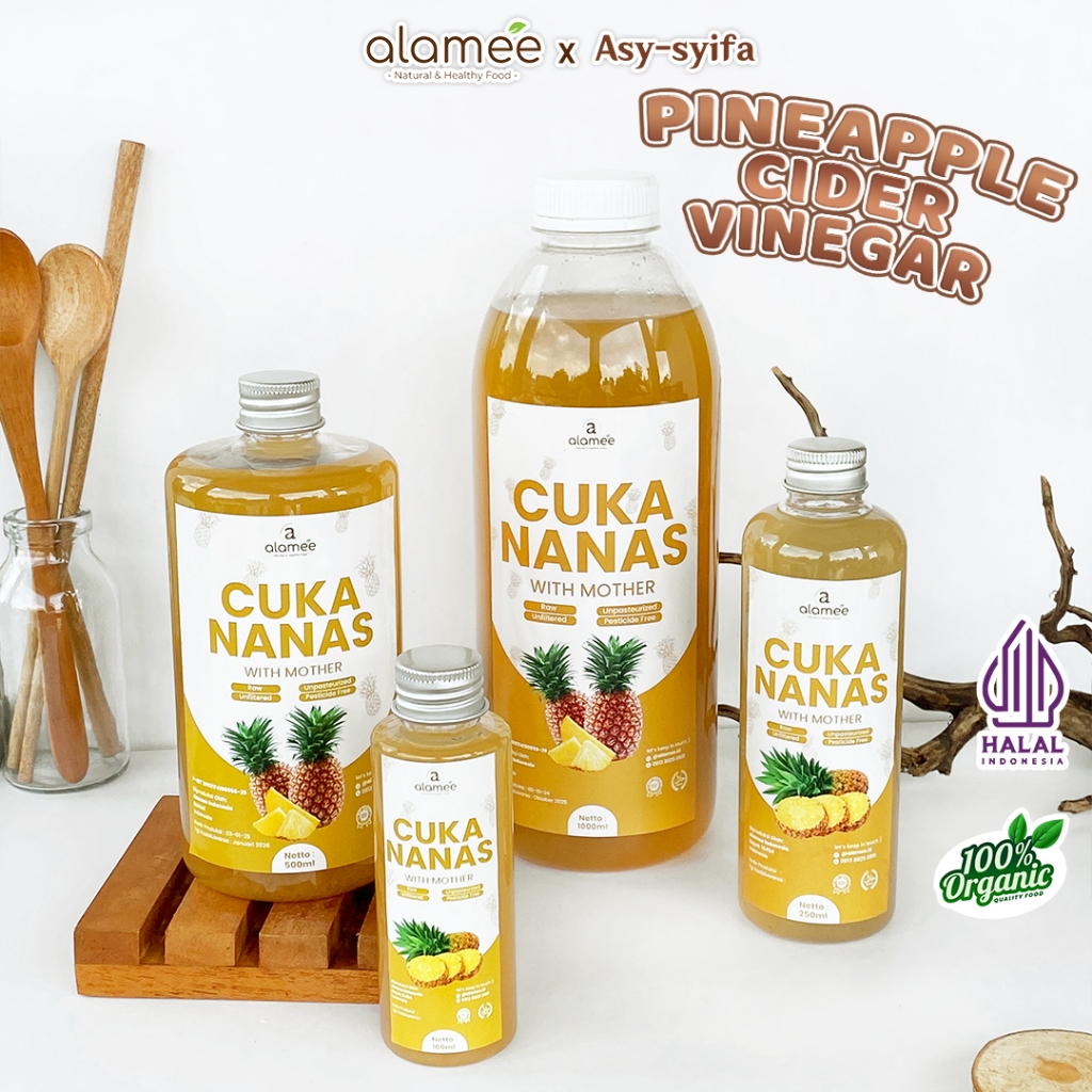 

Cuka Nanas Organik Pineapple Cuka Nanas Original Pineapple Cider Vinegar With Mother Buah Nanas