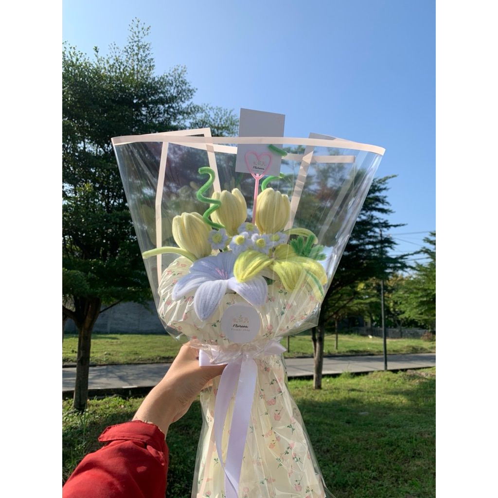 Buket lily tulip balon