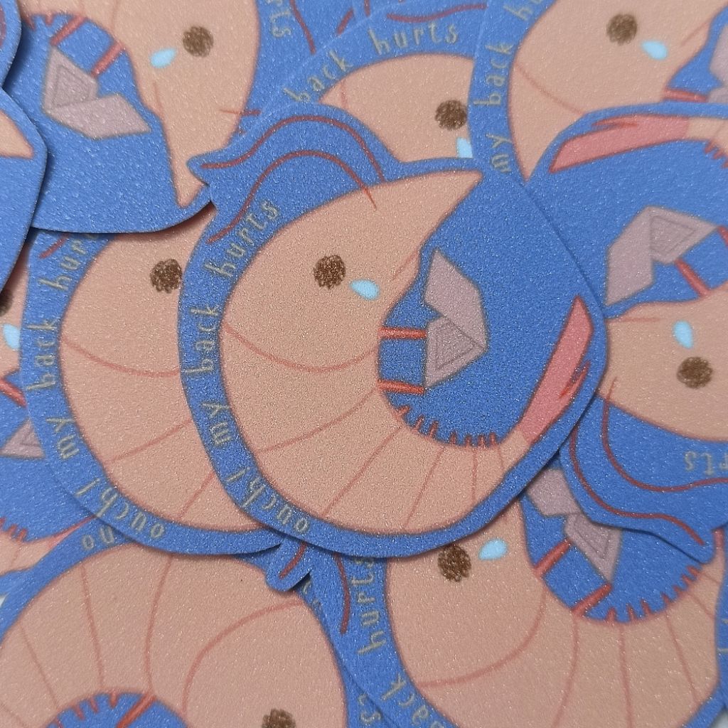 

Sticker Die Cut Udang Bongkok Ouch! My Back Hurts [1 pcs]