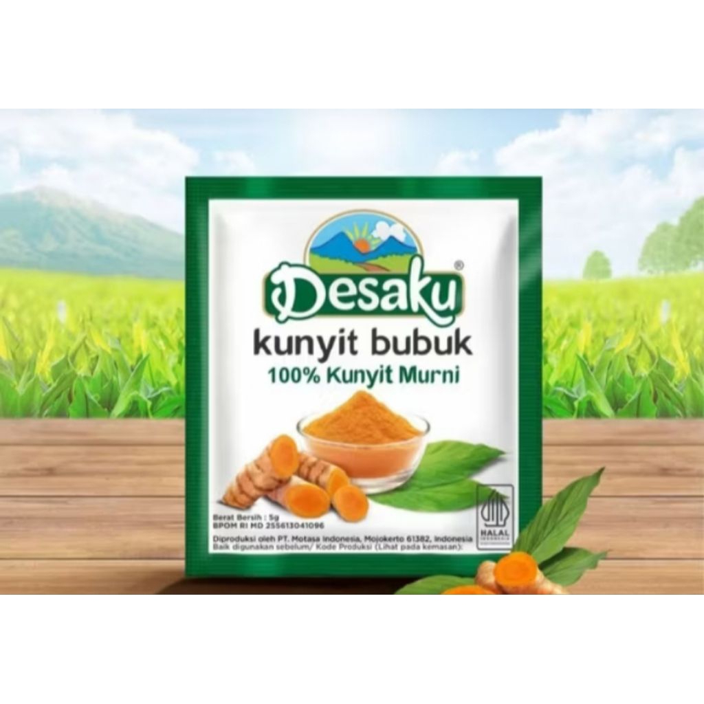 

Desaku KUNYIT BUBUK 5G 1 renceng isi 12 (Sachet)