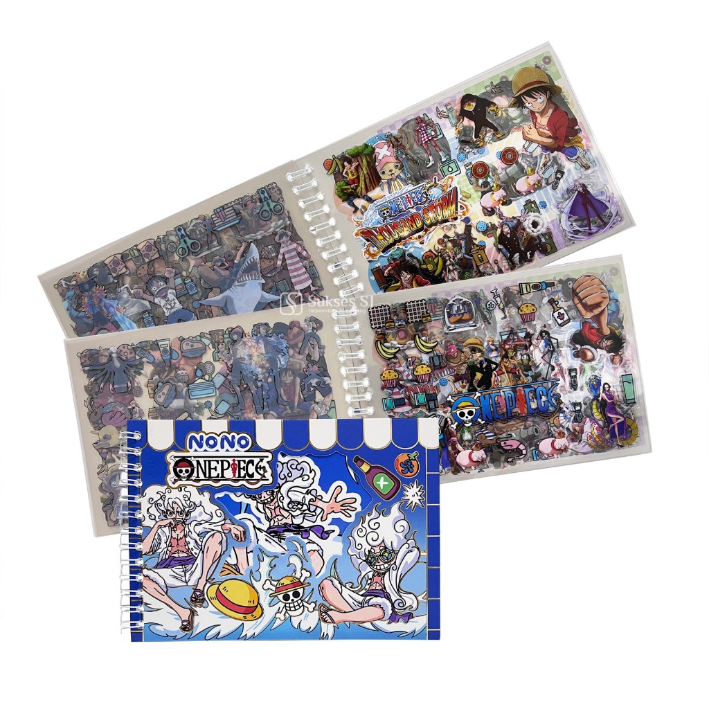 

Stiker Buku One Piece Anime – Luffy, Zoro, Nami & Crew | Waterproof & Unik!