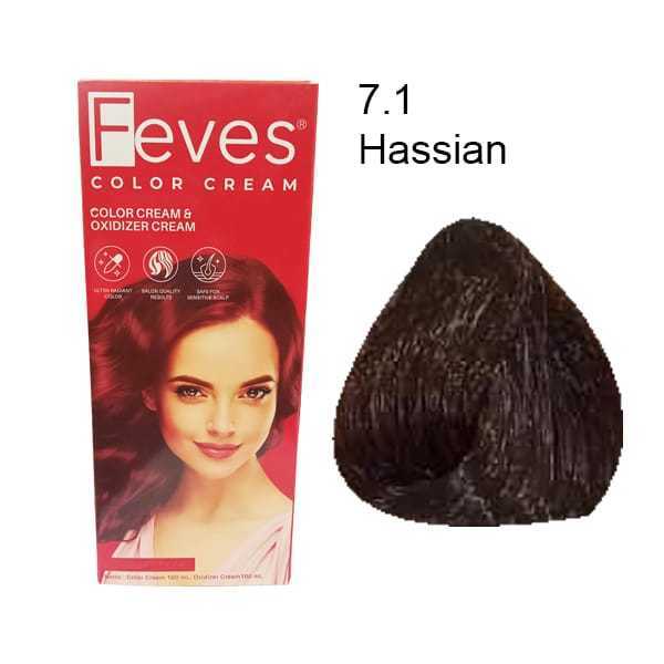 Feves Color Cream Hessian Pewarna Rambut Warna Coklat Muda