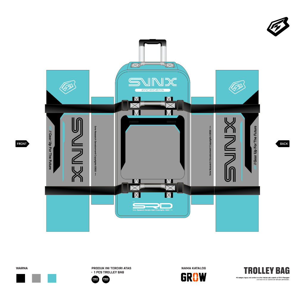 SVNX TROLLEY BAG MOTOCROSS / RACING GEAR BAG / TAS PERLENGKAPAN BALAP MOTOR CROSS TRAIL ENDURO