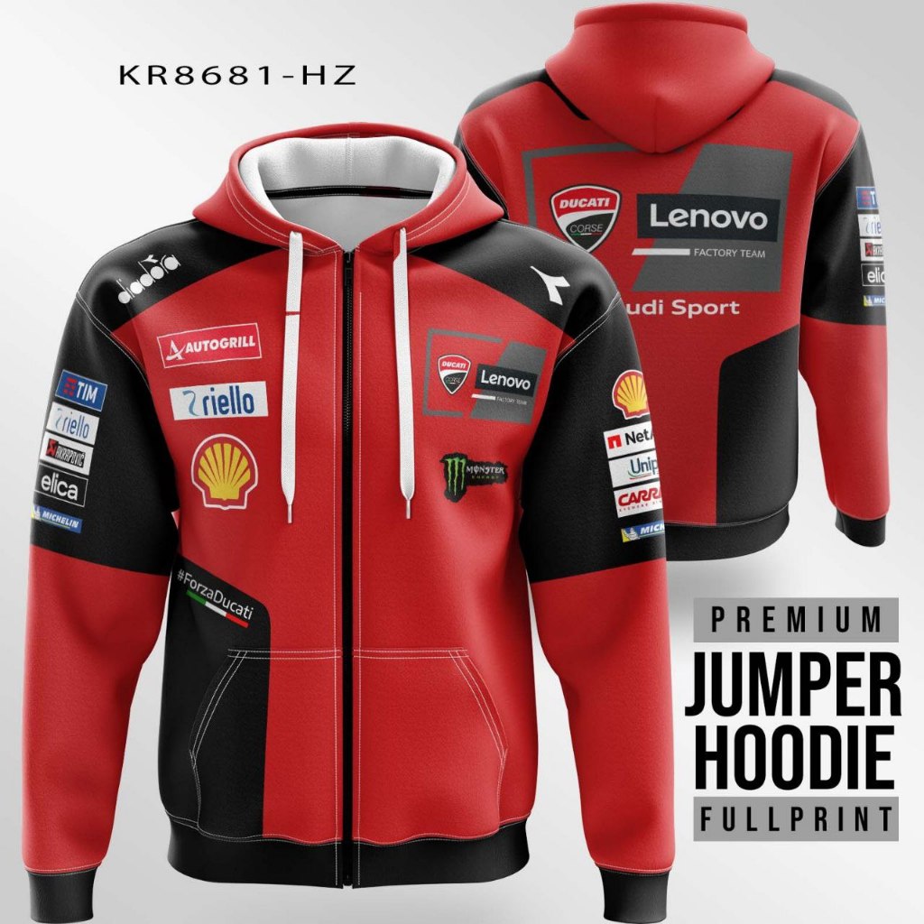 Jaket Motogp Ducati Motogp 2025 Hoodie Zipper