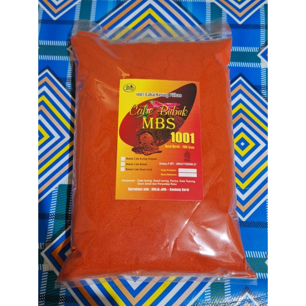 

cabe bubuk AIDA MERAH BANGET terbuat dari cabai alami ekstra pedas (1kg)