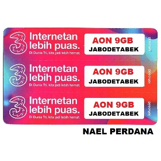Voucher Tri Aon 9GB JABODETABEK