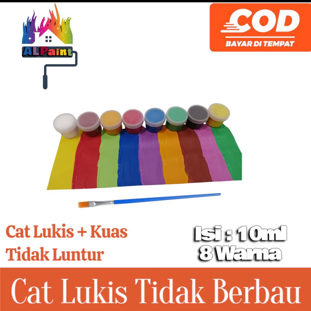 

ALPaint Cat Akrilic / Cat Lukis 8 Warna Isi 10ml