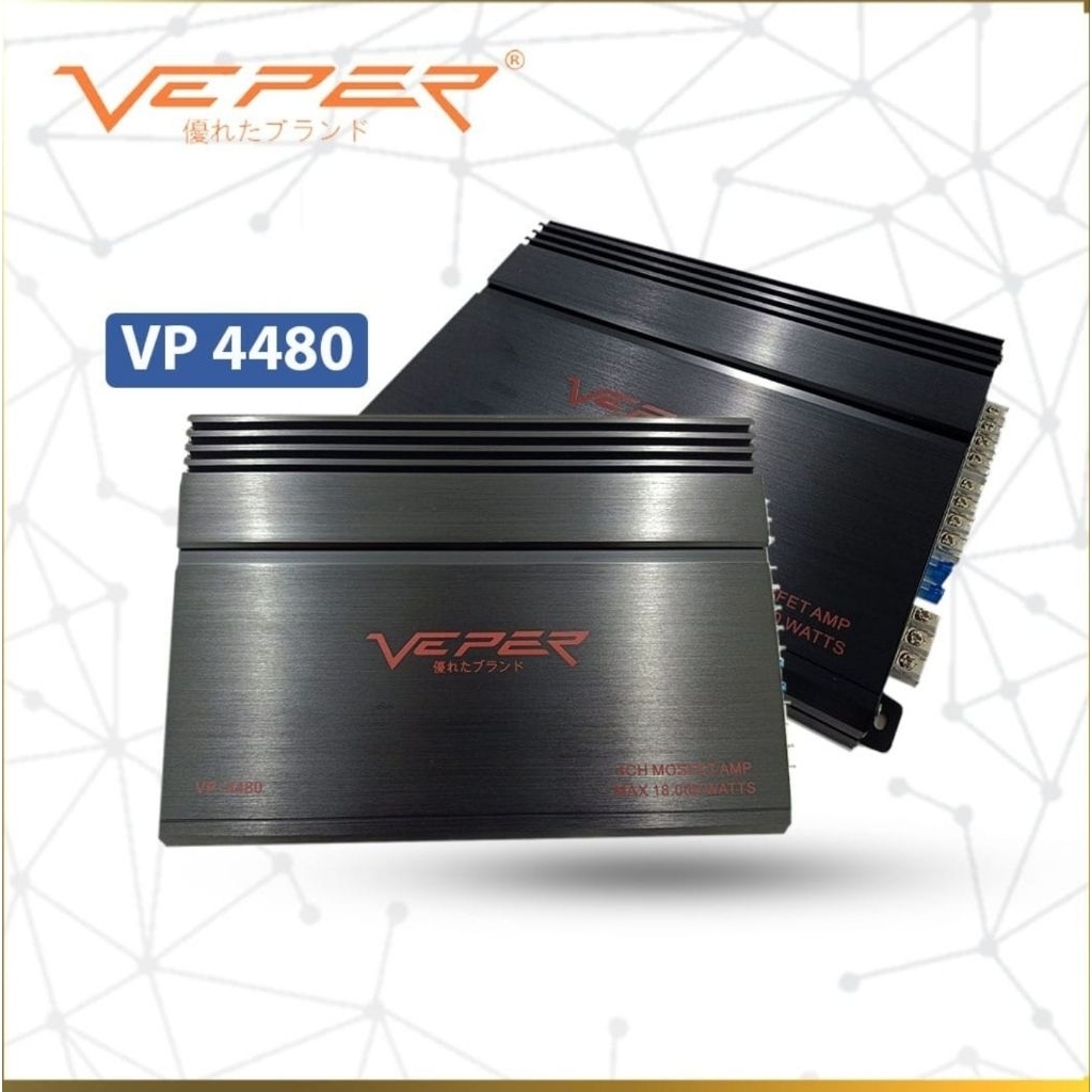 Power Amplifier Mobil Veper Vp 4480 Power 4 Ch 18000 Watt