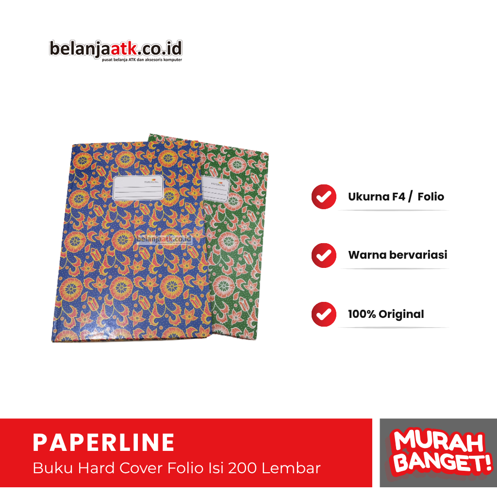 

Buku Hard Cover Paperline Folio Isi 200 Lembar