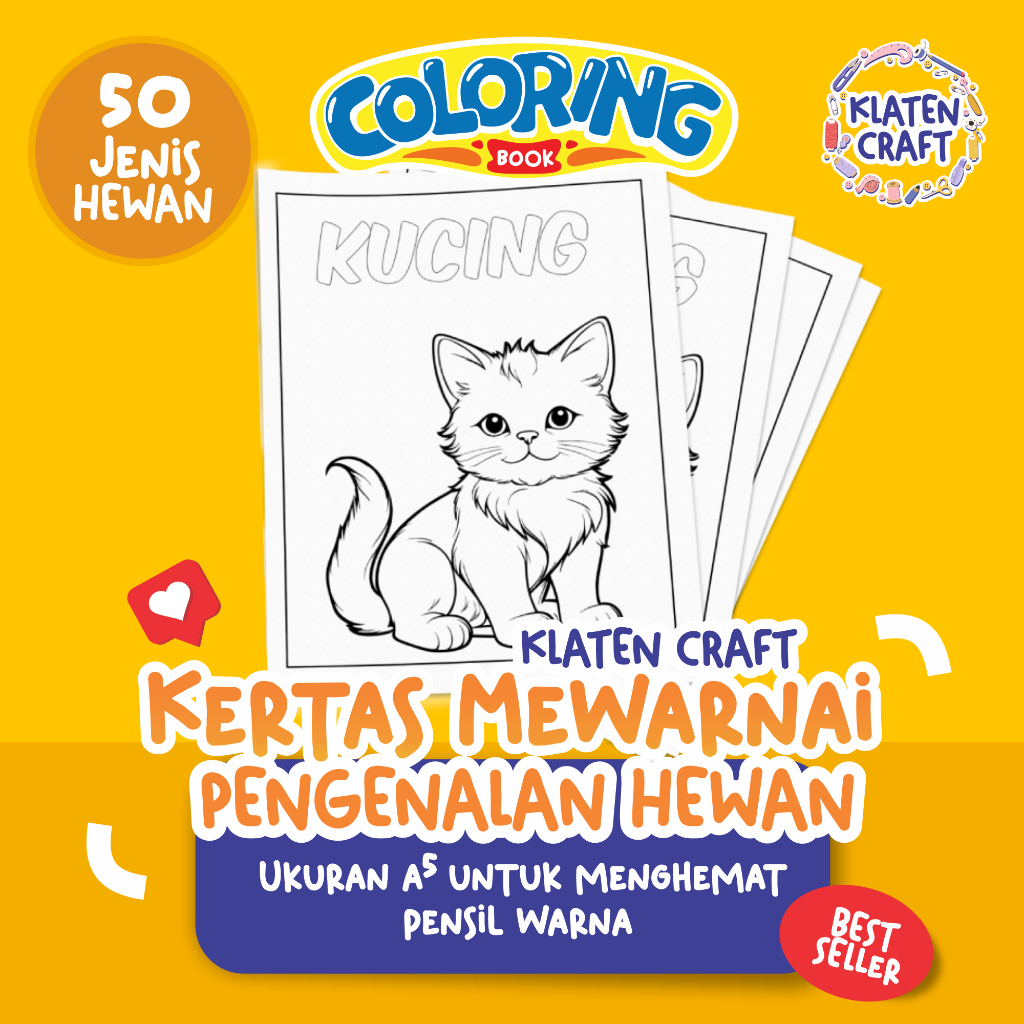 

Worksheet Kertas Mewarnai Isi 50 Lembar Gambar Hewan Ukuran A5 Untuk Anak Paud TK SD Terlaris