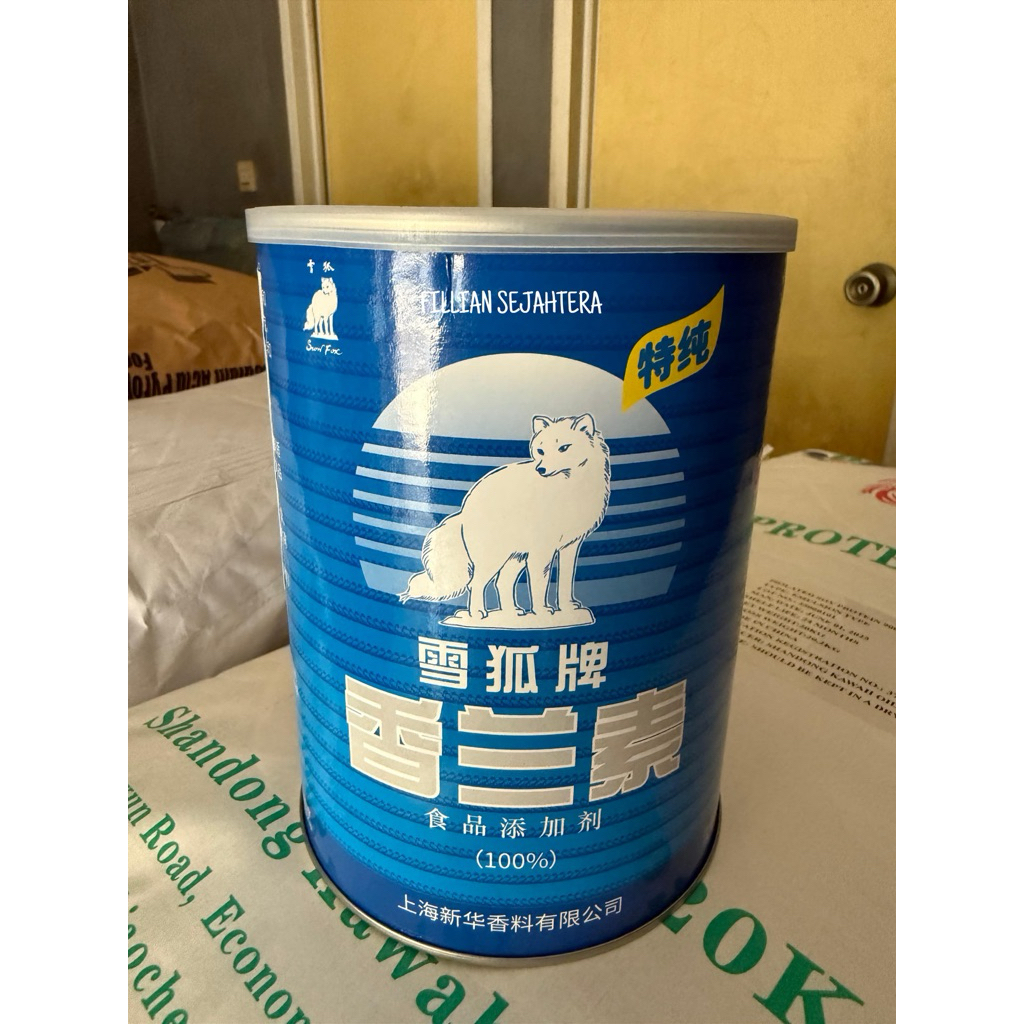 

Vanili Bubuk / Vanillin Merk Snow Fox Ex. Pollar Bear 1 Kg / Vanilla Bubuk Food Grade 1 Kg