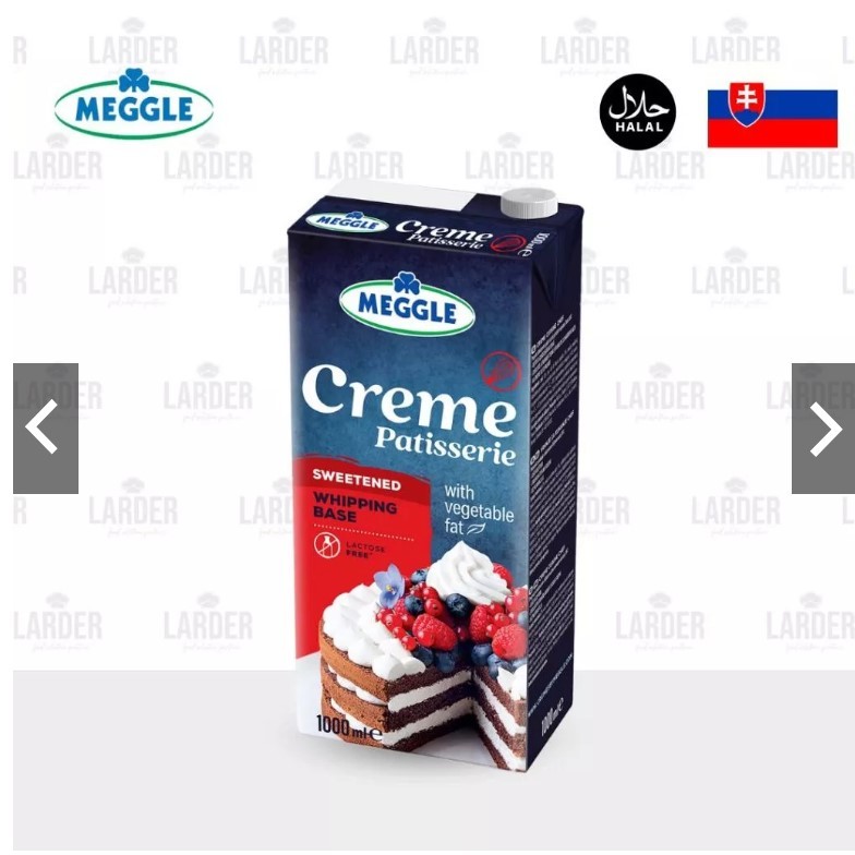 

MEGGLE Creme Pattiserie 1L | Krim Whipping dengan Lemak Nabati