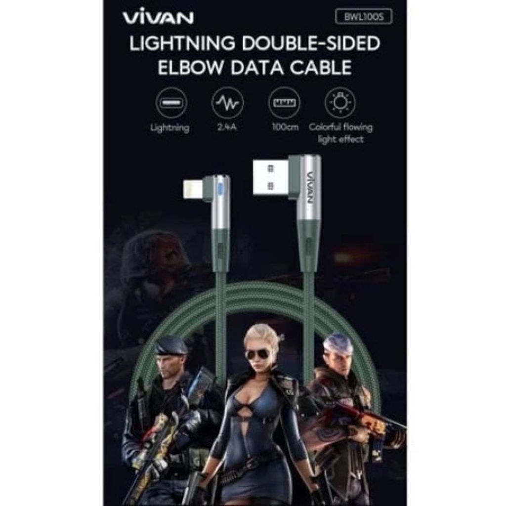 Kabel Data Gaming Vivan BWL100S Lightning data cable for iPhone