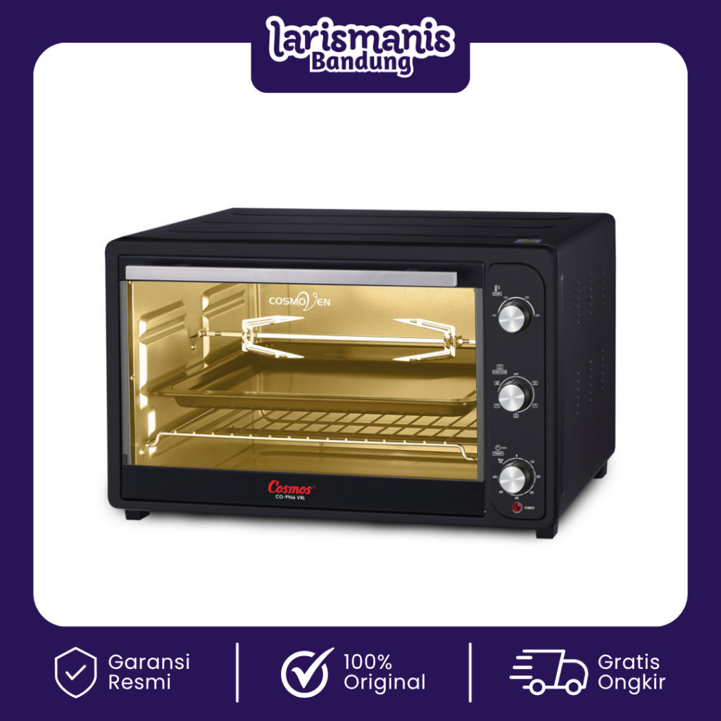 Cosmos Oven Listrik Big Capacity 66 Liter CO 9966 VRL Rotisserie Crumb Tray Grill