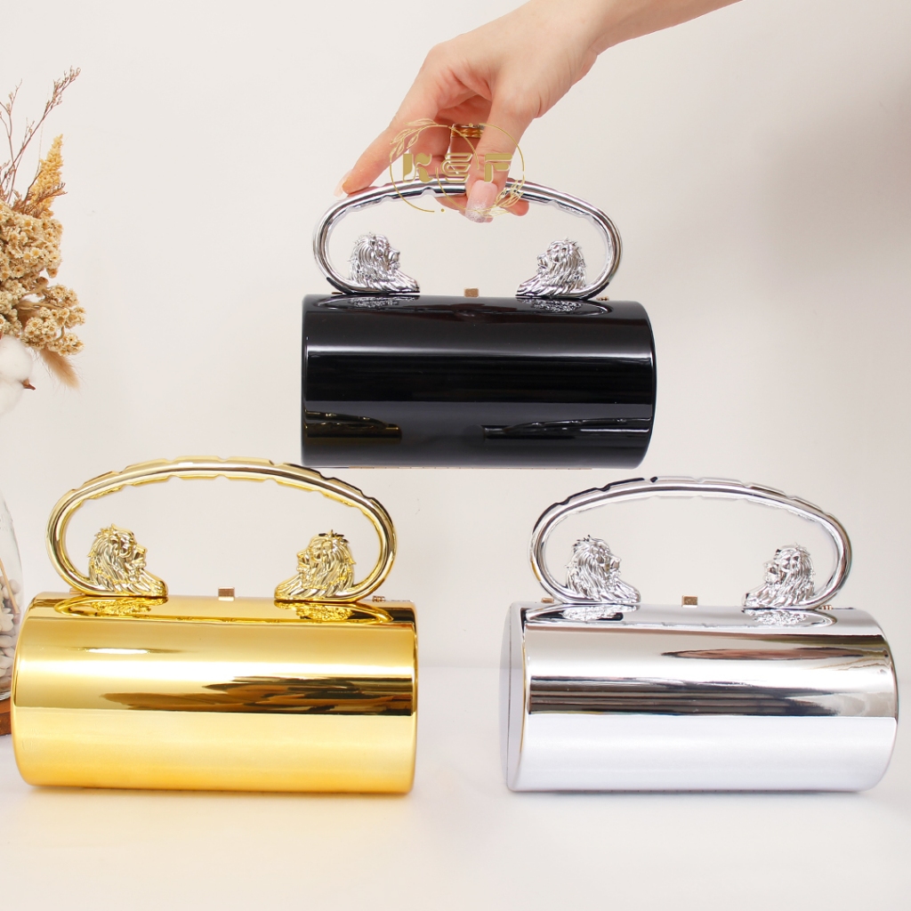 KEF Tas PESTA Elegant Unik Tabung Daisy 1123/ CLUTCH PartyBag Eveningbag Dinnerbag Tas Kondangan  - 