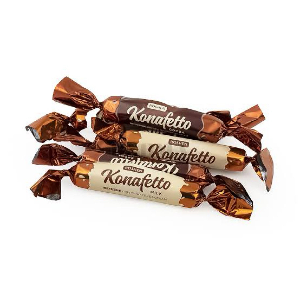 Konafetto Roshen Coklat Wafer Roll - Chocolate Crispy Viral Arab Saudi
