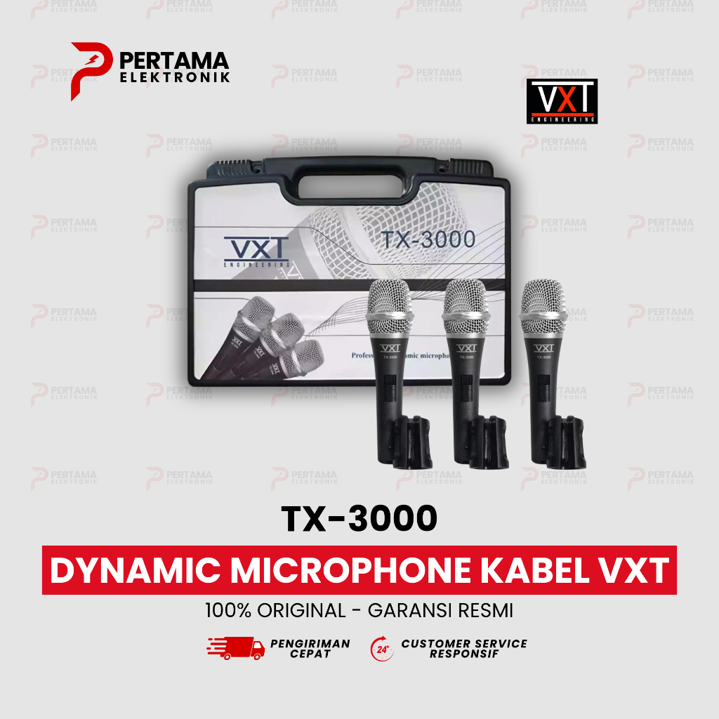 Mic VXT TX 3000 Dynamic Microphone isi 3 pcs