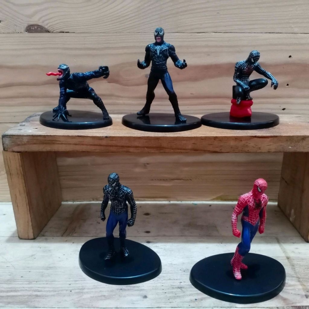 figure spiderman set figure spiderman sam raimi tobey maguire figure venom black suit figure spiderm