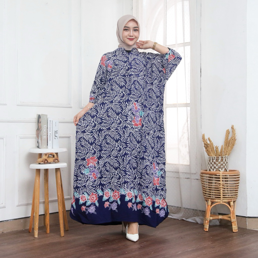 batik putri yasmin Dress secdress kelelawar batik cap bahan twill