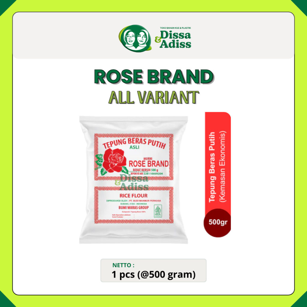 

Tepung ketan Rose Brand 500 gram