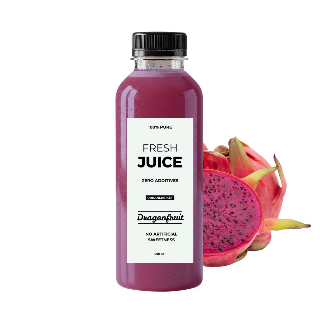 

Jus Buah Naga Segar Cold Pressed 500 ml – 100% Buah Asli, Murni Tanpa Gula Tambahan