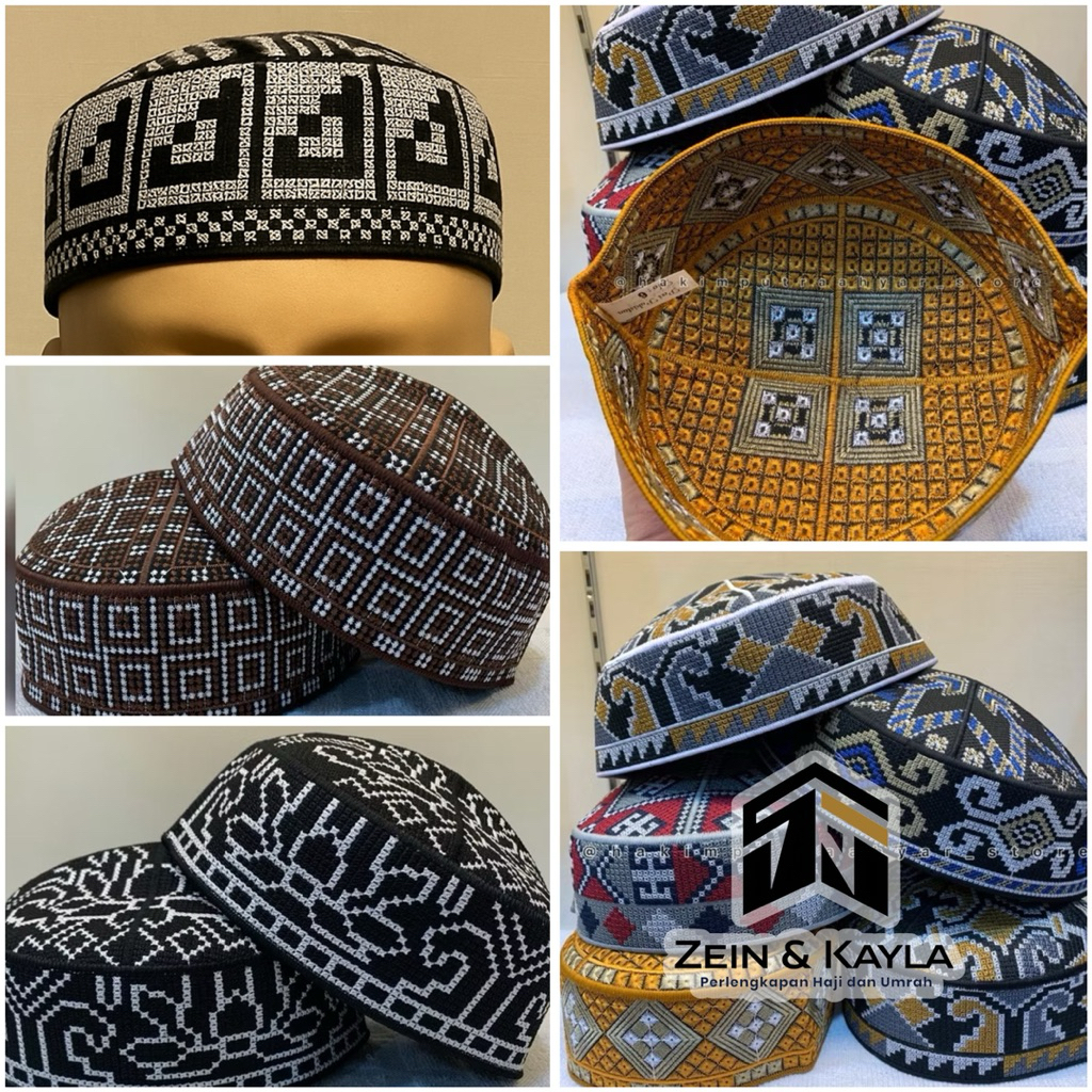 Kopiah Bangladesh Import Original ~ Lobe Pakistan Dewasa Peci Import Motif Warna Dewasa Dan Anak-ana