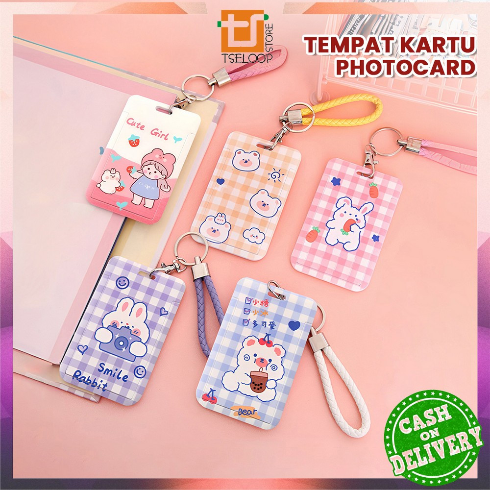 

EC OFM-C1240 ID Card Holder Motif Karakter Lucu Pelindung Kartu Name Tag / Tempat Kartu Akses Kantor MRT Busway E-Money Flazz Lanyard