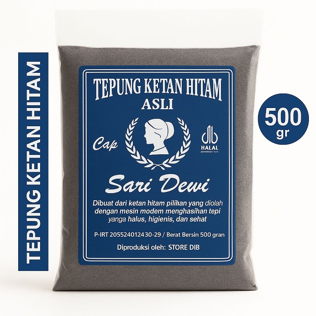

Tepung Ketan Hitam 500 gr – 100% Murni Tanpa Campuran