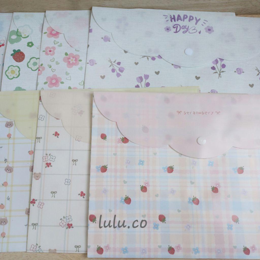 

Map kancing estetik motif bunga buah MAP4075A