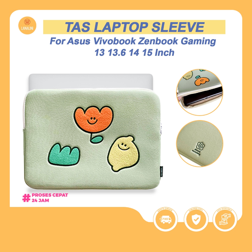 Tas Laptop Puffy Wanita Pillow Bag Warna Pastel 15 14 13 13.3 inch Sleeve Pouch Sarung Asus Vivobook