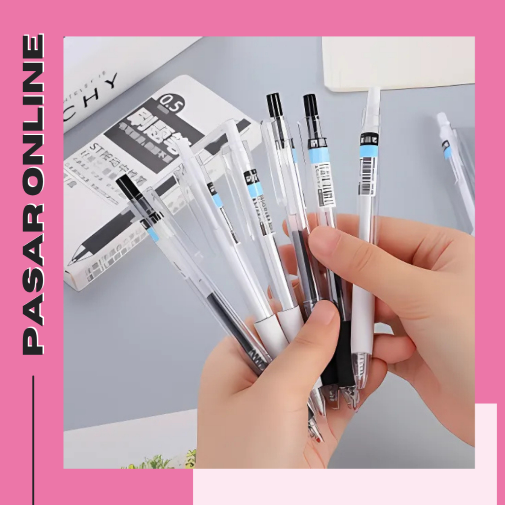 

Pena Gel Simple / Pena Polos Mechanical Stationary Alat Tulis Sekolah Kantor / Pulpen / Pena Mekanik Cetekan Y3439