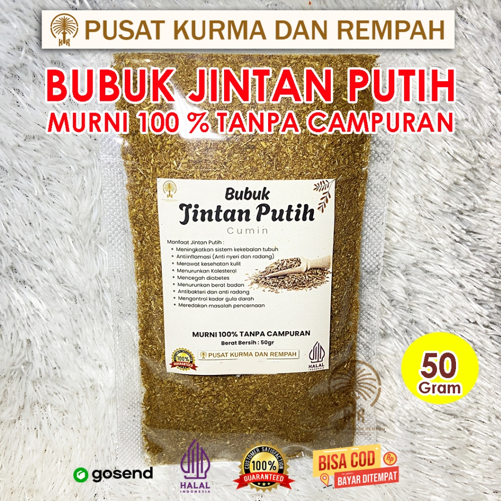 

Bubuk Jintan Putih Premium 50gr – 100% Murni Tanpa Campuran