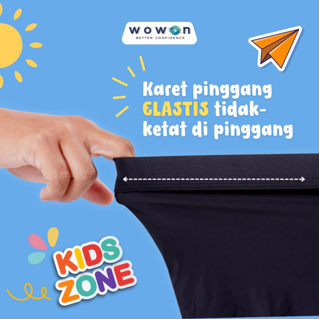 New Arrival (3 Pcs) Wowon Kids Boxer - Boxer Anak Anti Bakteri - Extreme Comfort Boxer
