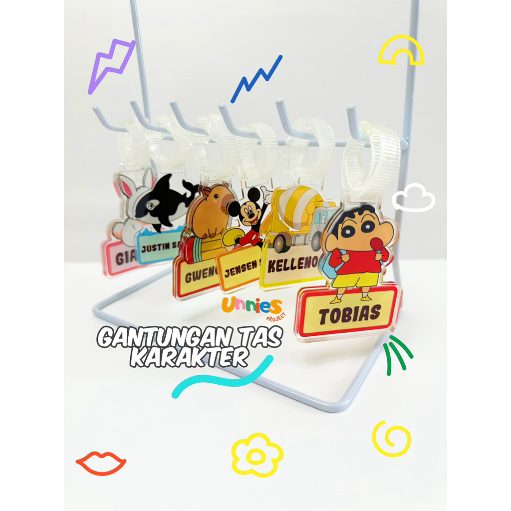 GANTUNGAN TAS KARAKTER LUCU ANAK SEKOLAH