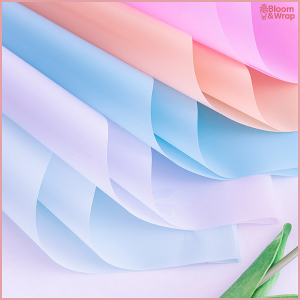 

PACK 20 Cellophane Plain Soft Pastel Flower Wrap Kertas buket bunga KB01