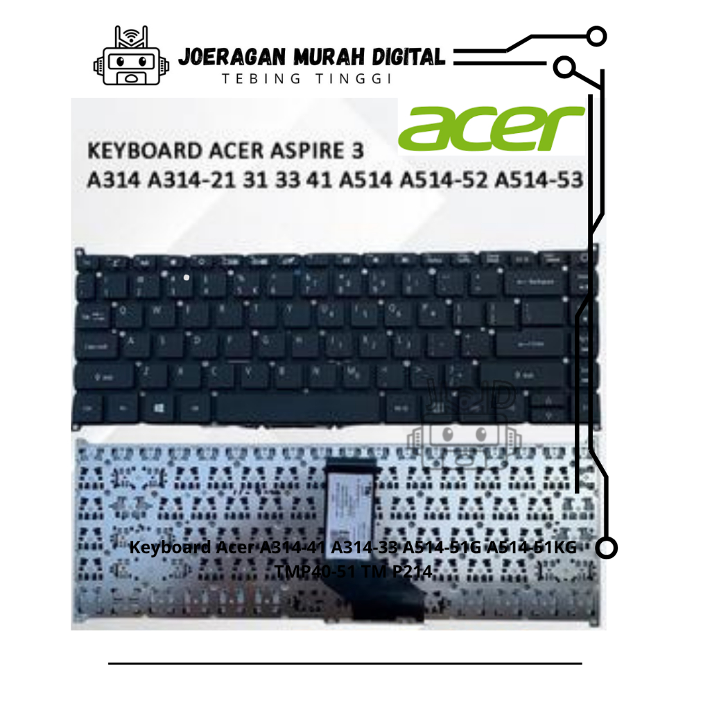 Keyboard For Acer Aspire 3 A314 A314-21 A314-41 33 A314-31 Series -BEE / Keyboard Acer Aspire3 A314