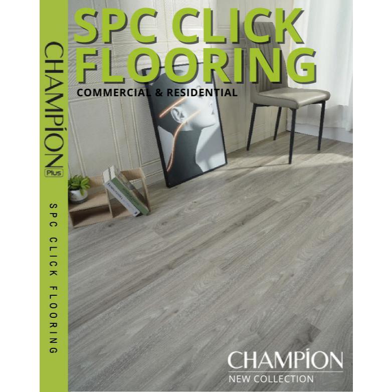 Lantai Kayu SPC 5.5mm | Lantai SPC Clik tanpa Lem | SPC lantai Termurah