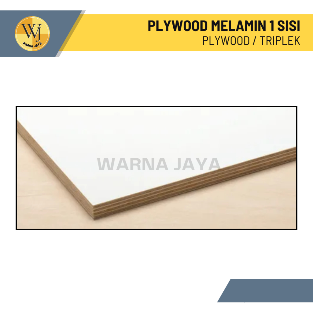 Plywood / Triplek Blokmin Block Melamin Putih 1 Sisi 15 18 mm