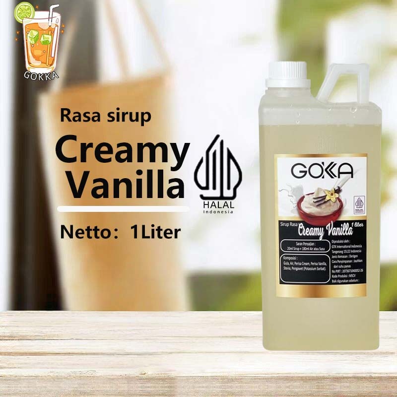 

GОKKA Syrup / Creamy Vanilla Flavoured Sirup / Sirup Creamy Vanilla 1L International Halal