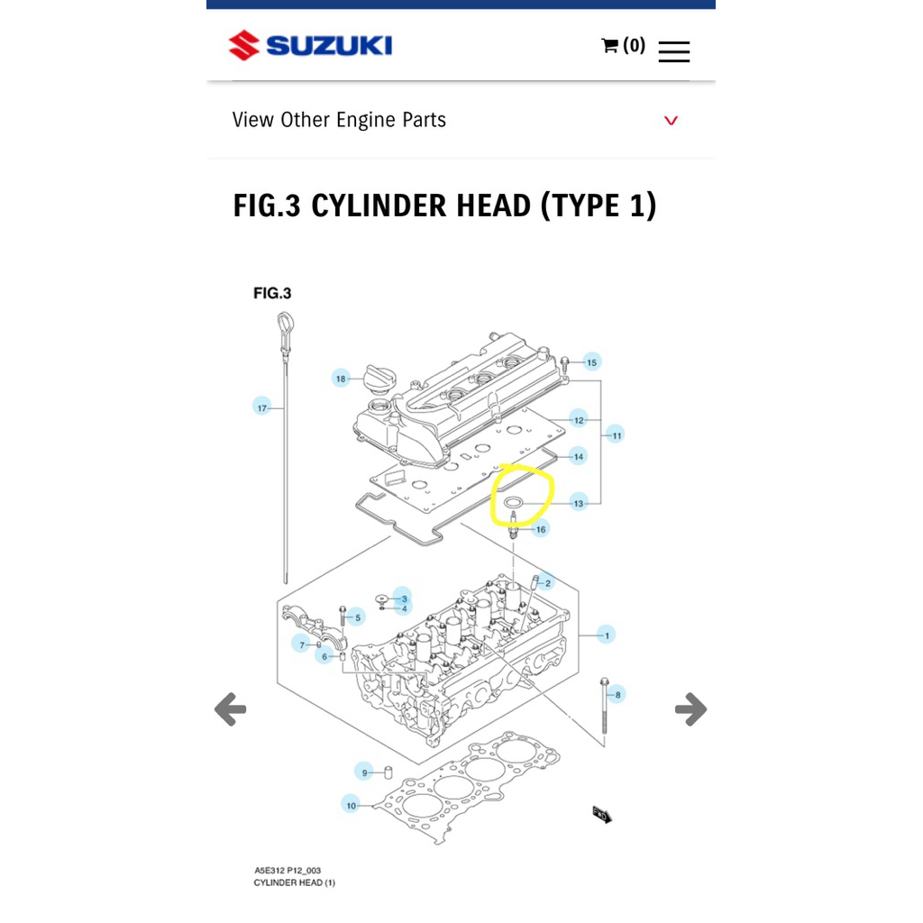 Seal busi suzuki splash ori